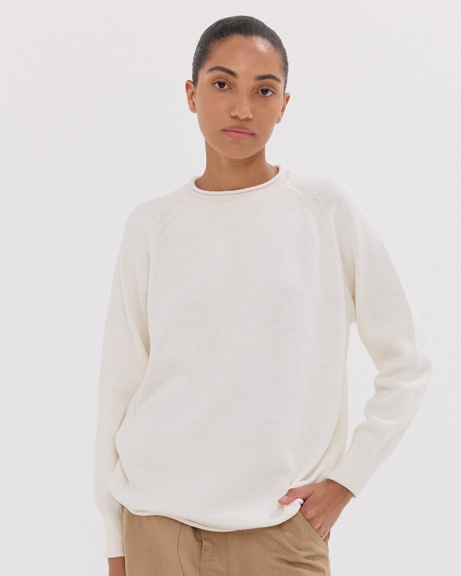 The Raglan Sweater | White