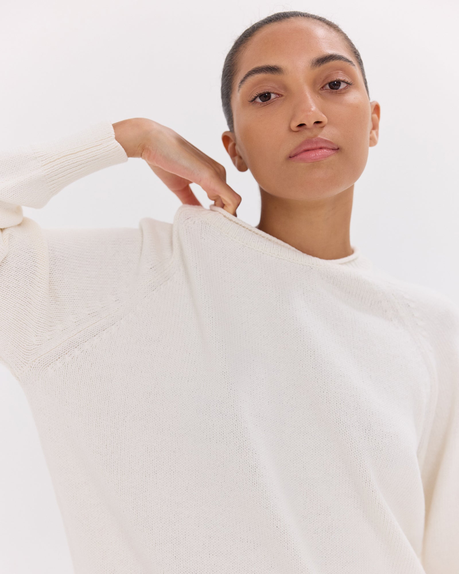 The Raglan Sweater | White