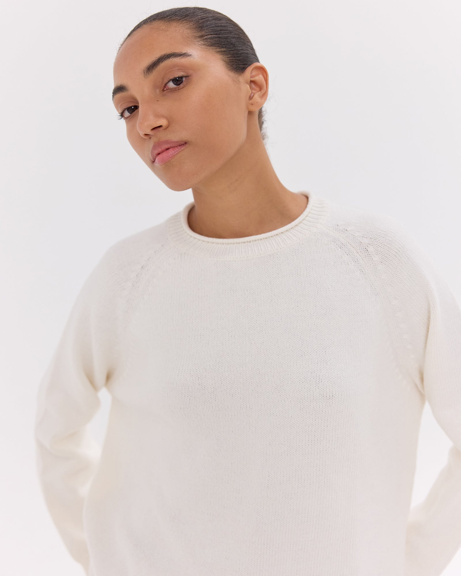 The Raglan Sweater | White