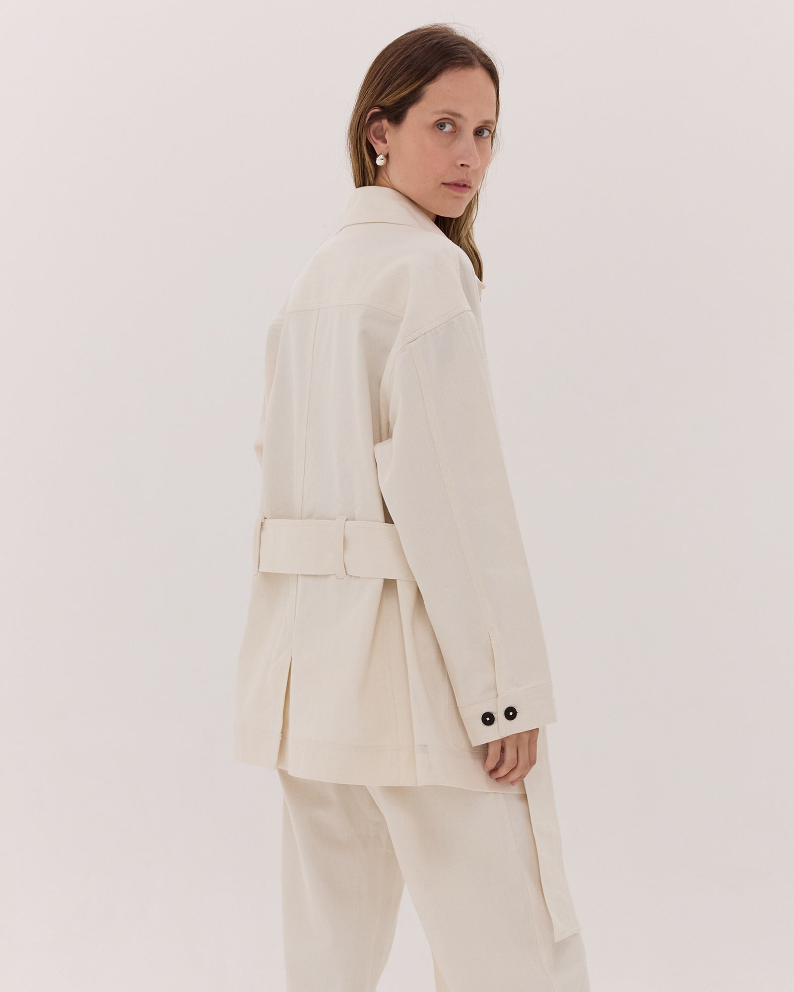 The Denim Safari Jacket | Natural