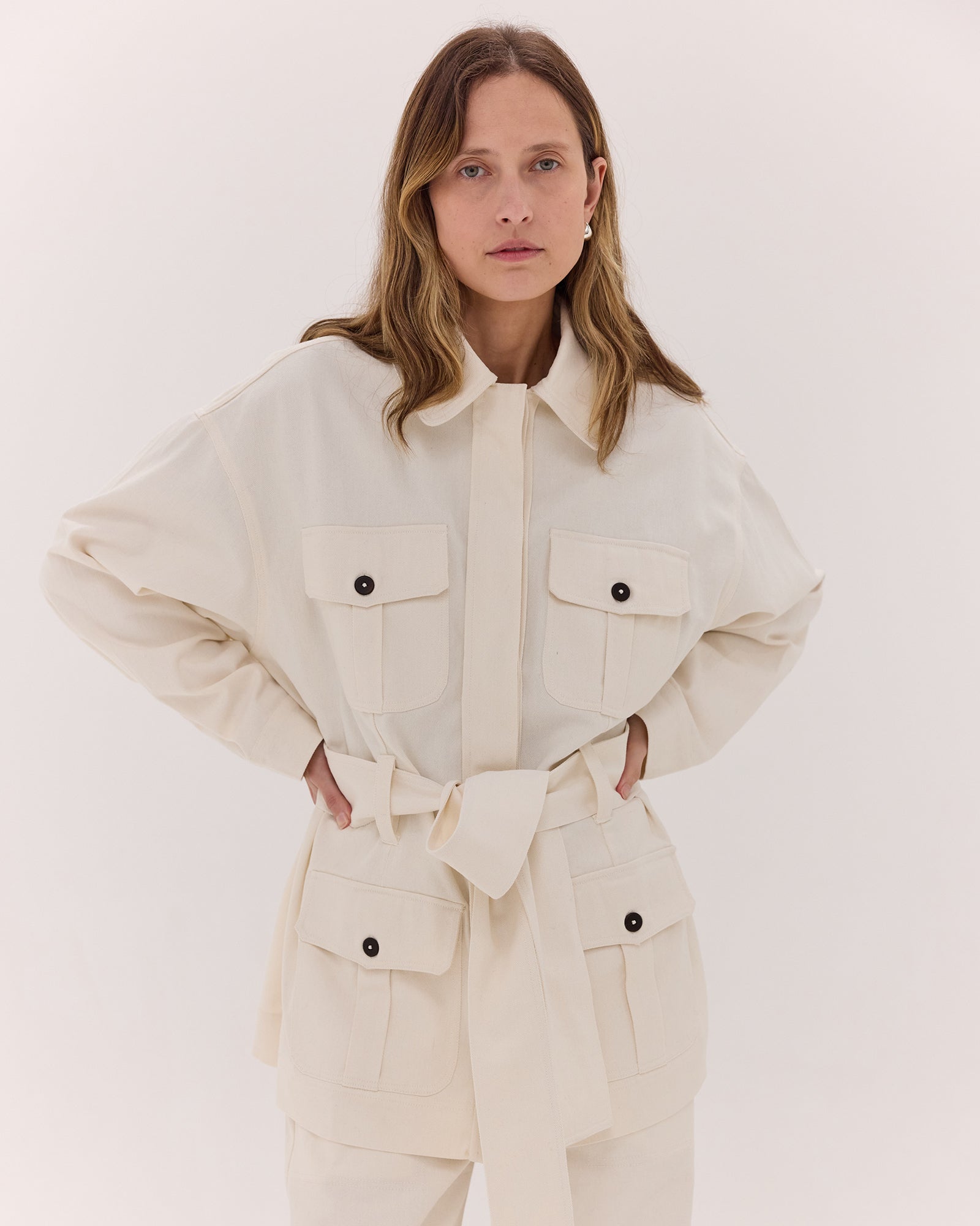 The Denim Safari Jacket | Natural