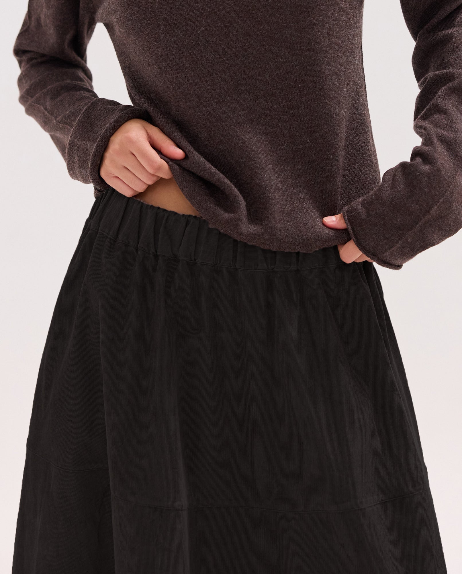 The Corduroy Maxi Skirt | Black