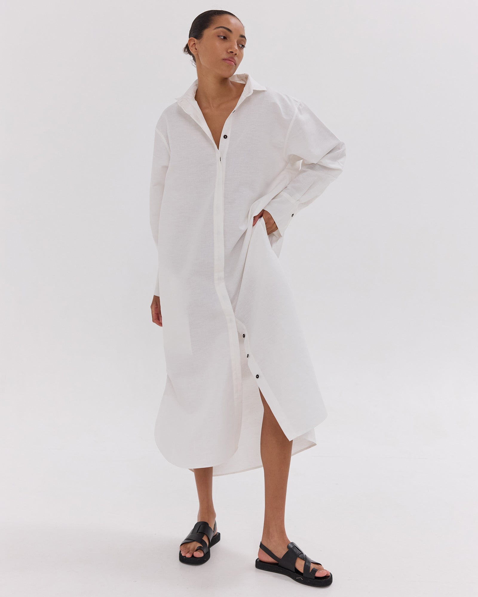 The Shirt Dress | White