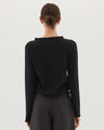 The Funnel Neck Top | Black
