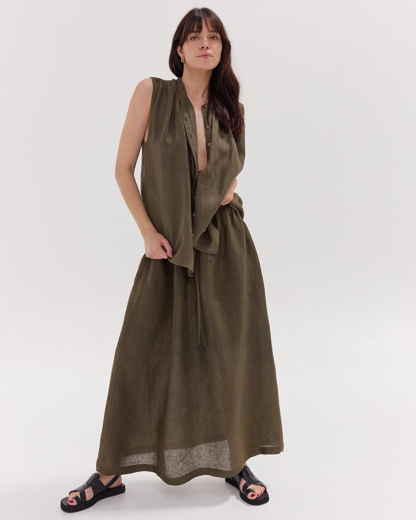 The Drawstring Skirt | Olive