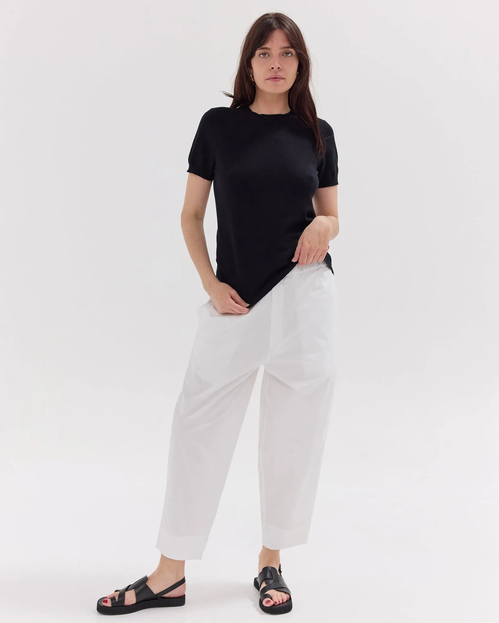 The Barrel Leg Pants | White by Cloth & Co.