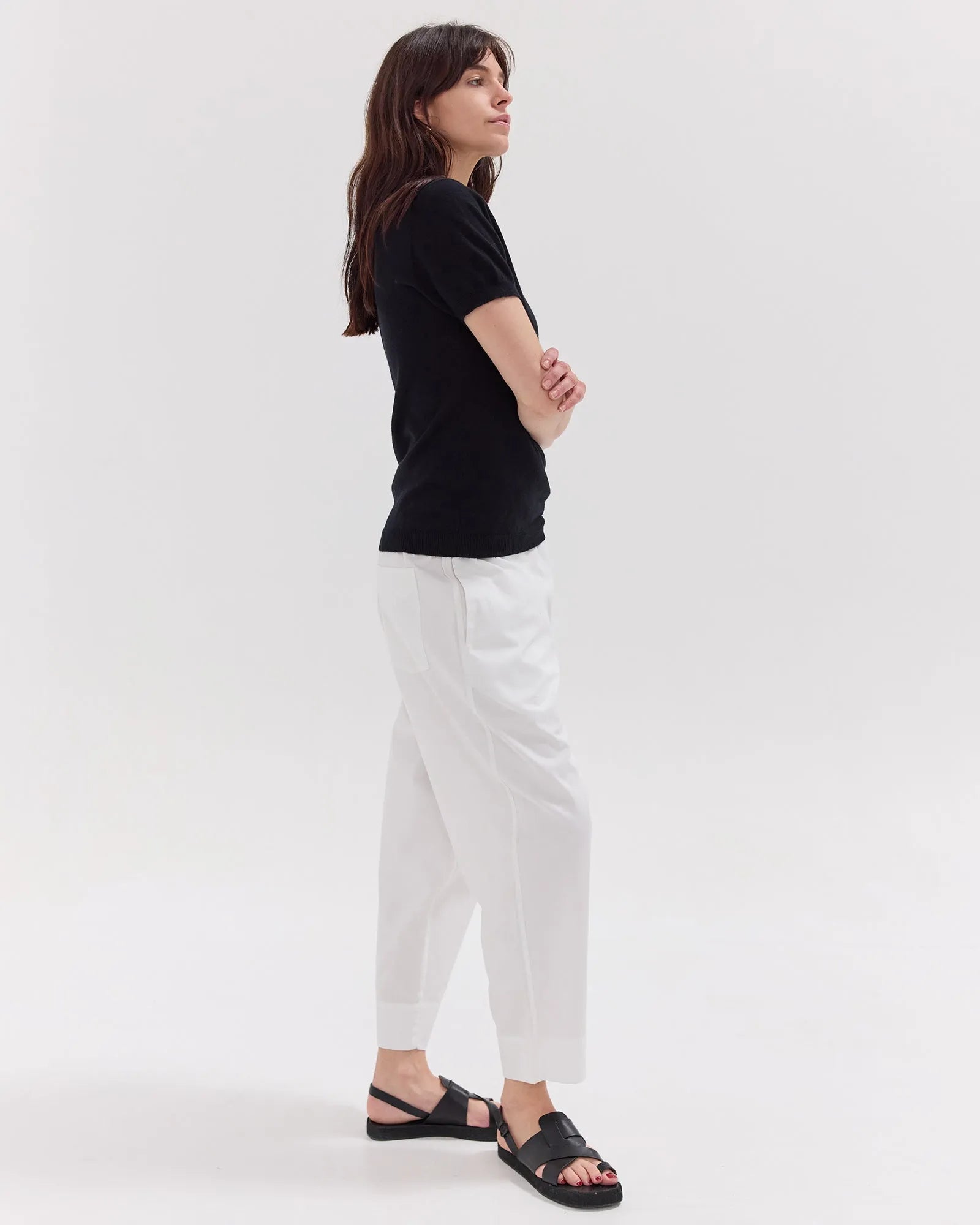 The Barrel Leg Pants | White by Cloth & Co.