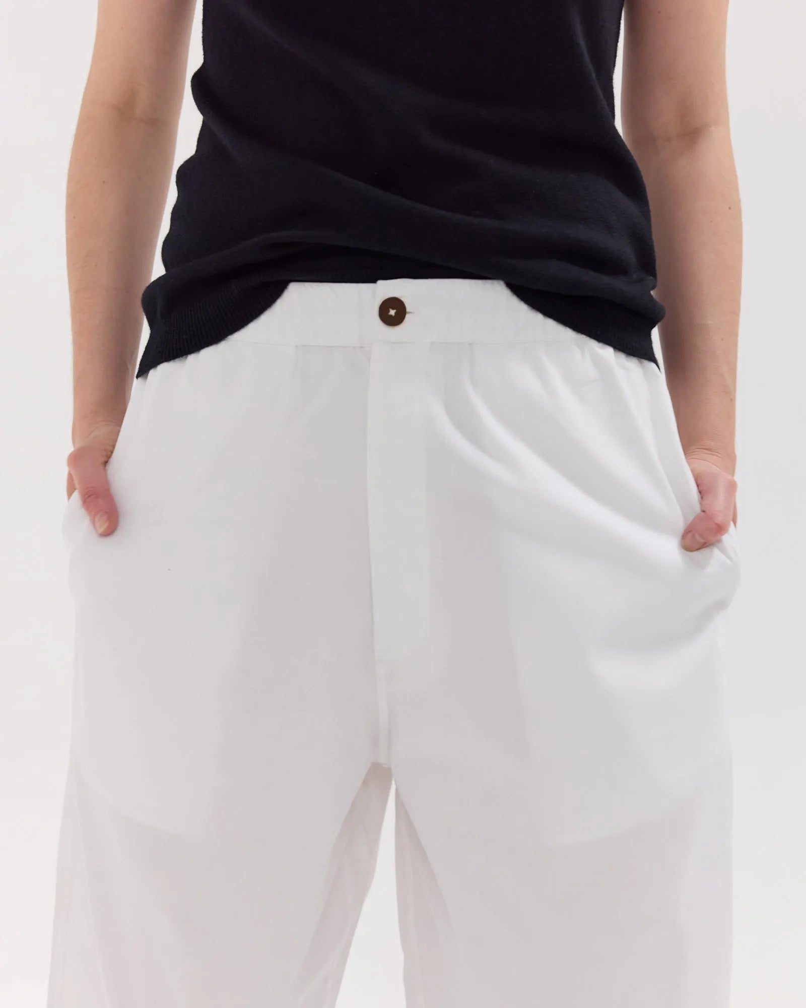 The Barrel Leg Pants | White by Cloth & Co.