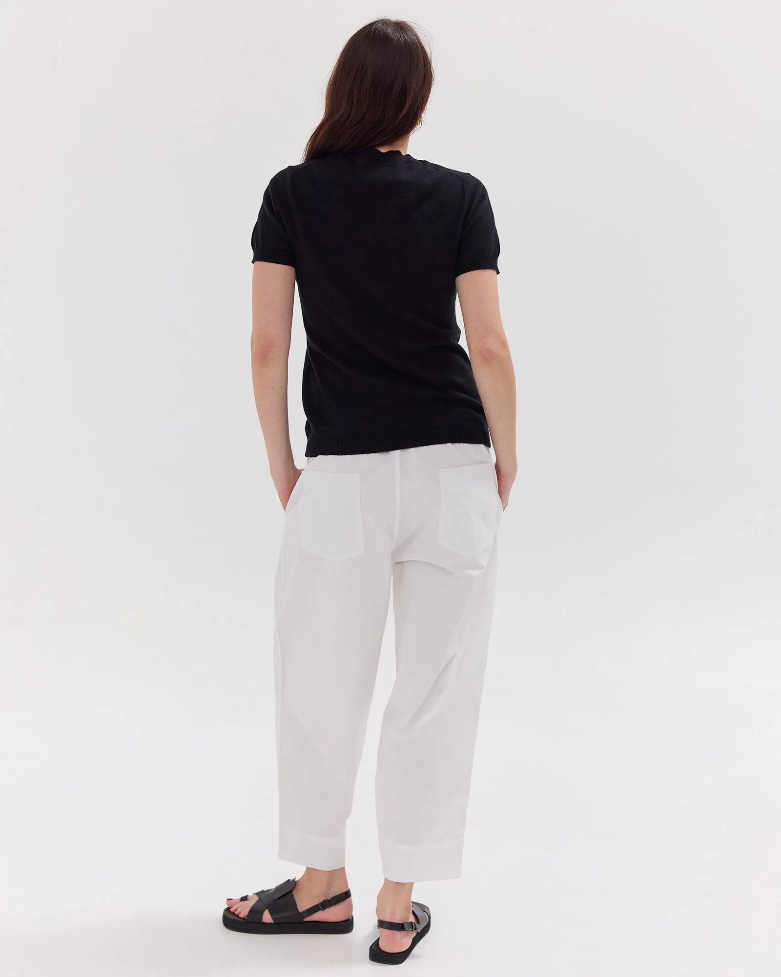 The Barrel Leg Pants | White by Cloth & Co.