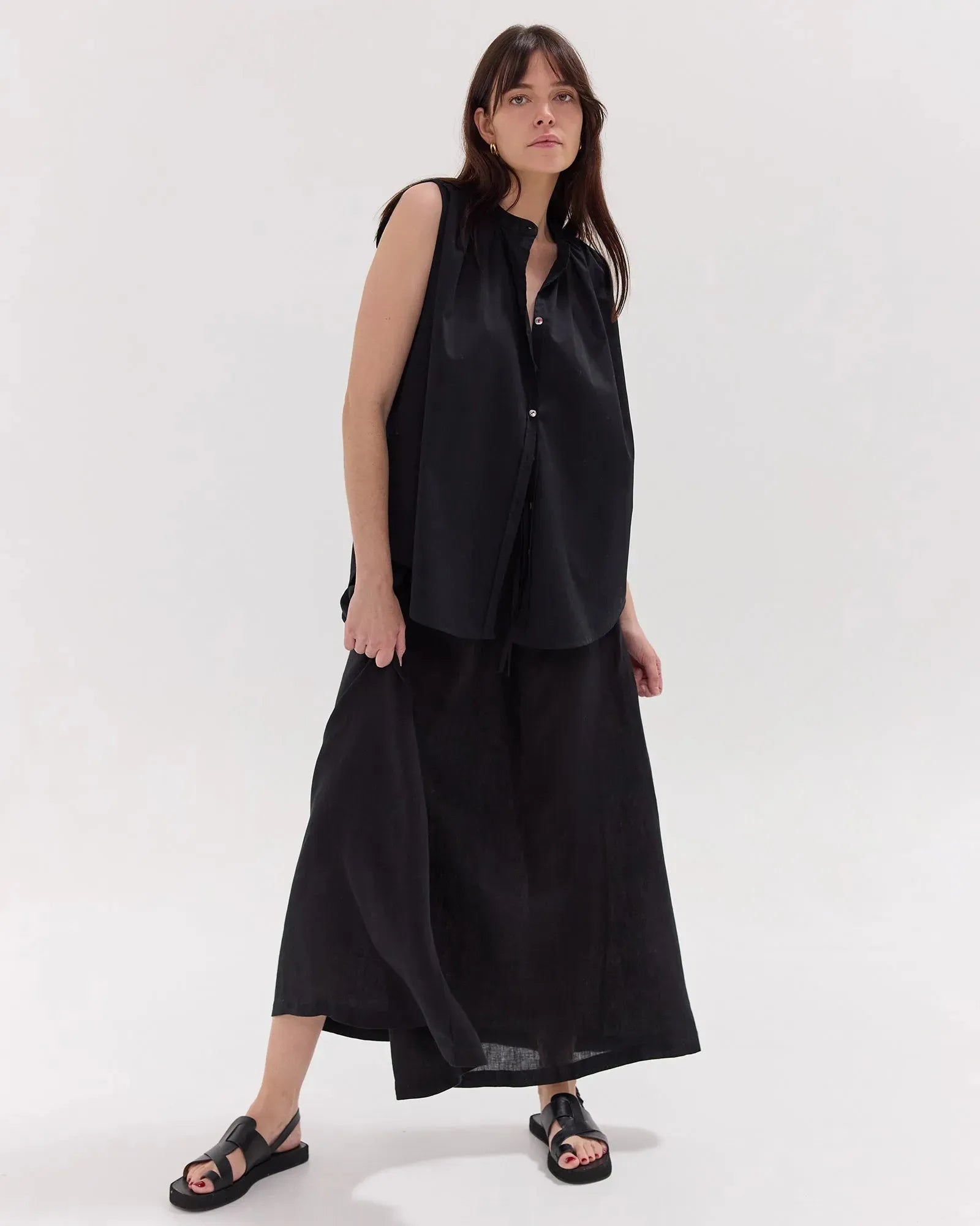 The Black Linen Skirt Set by Cloth & Co.