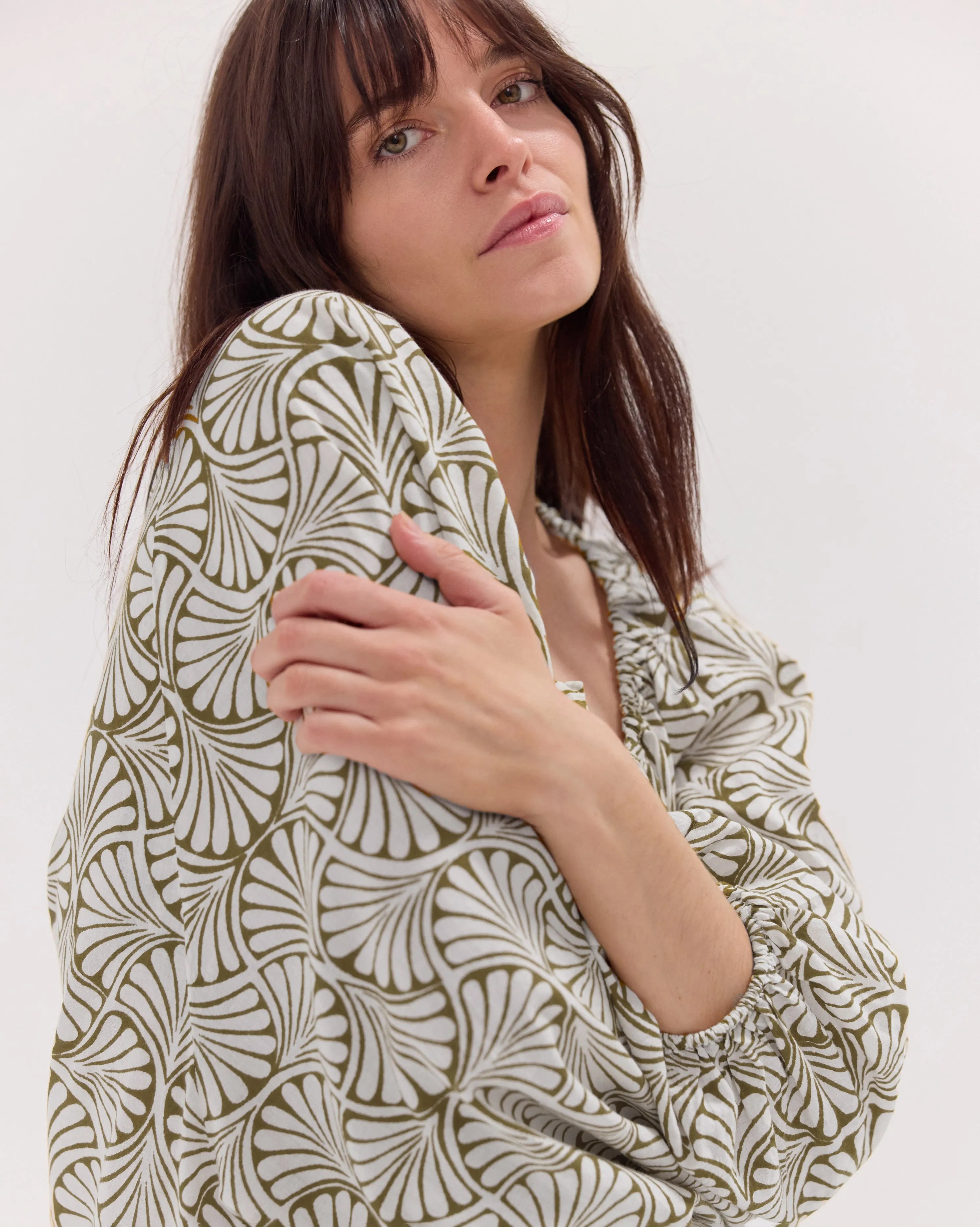 The Block Print Blouse | Olive by Cloth & Co.