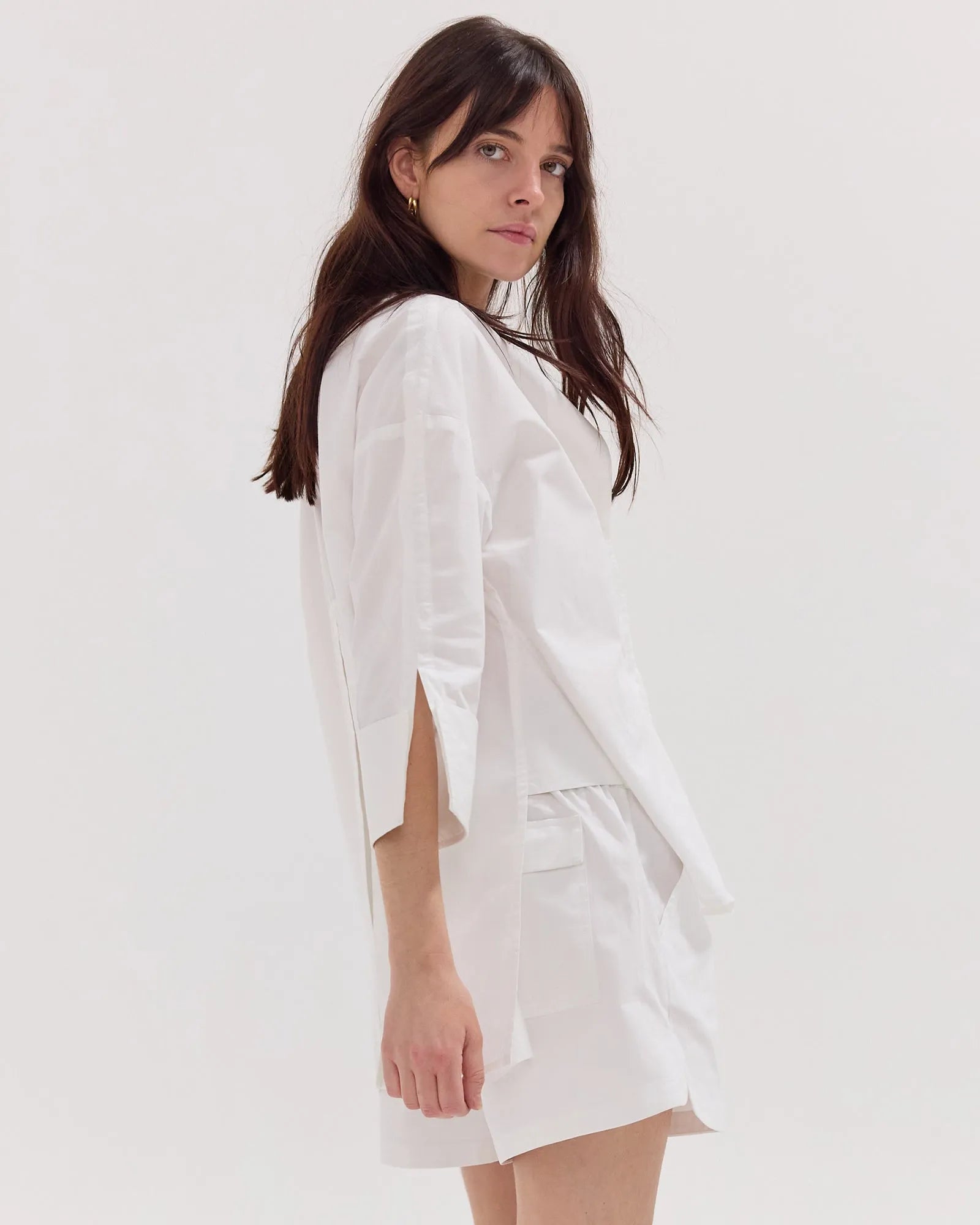 The Cotton Poplin Short | White by Cloth & Co.