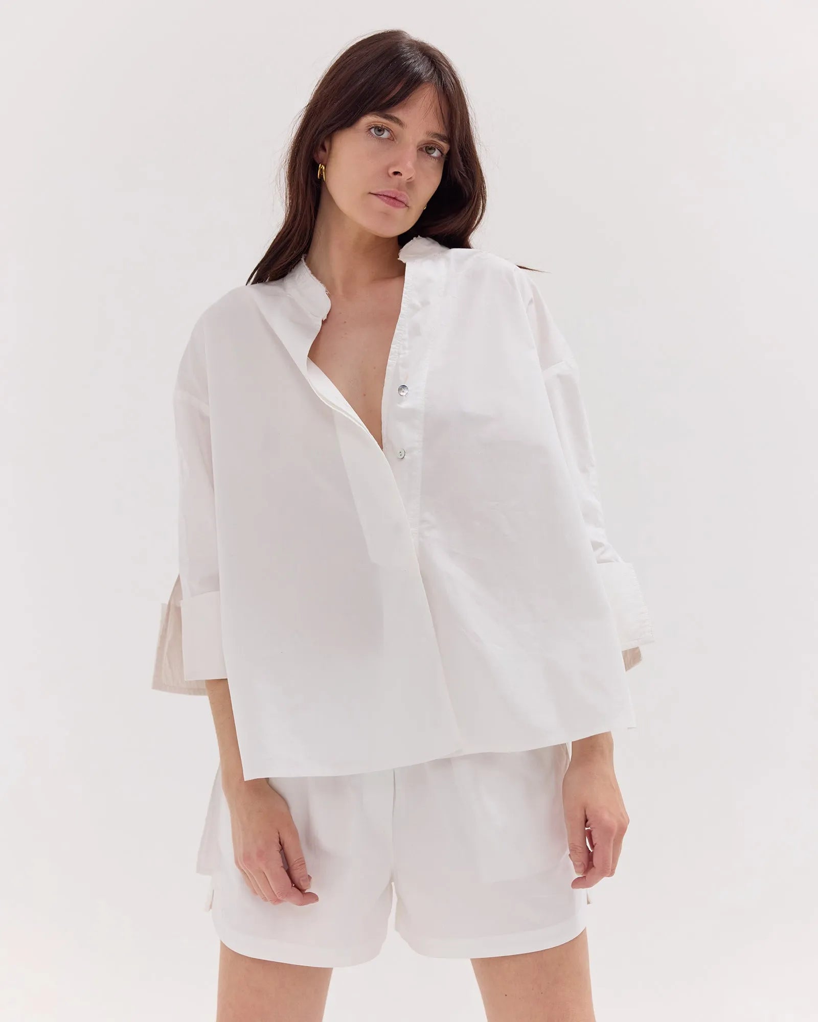 The Cotton Poplin Short | White by Cloth & Co.