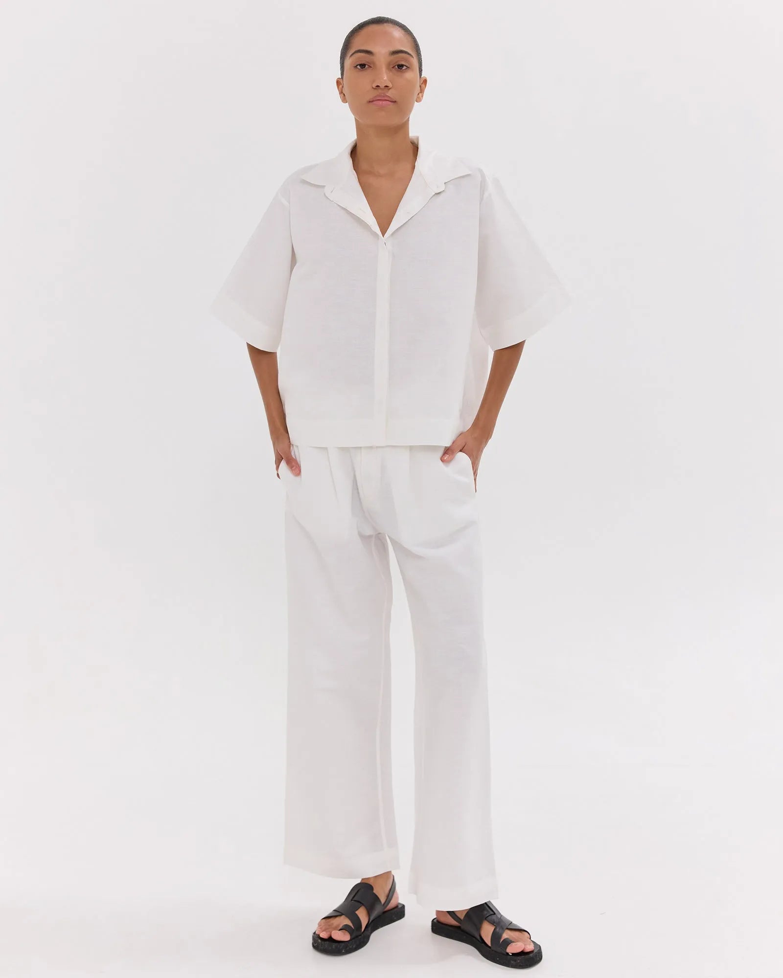 The Cropped Shirt | White by Cloth & Co.