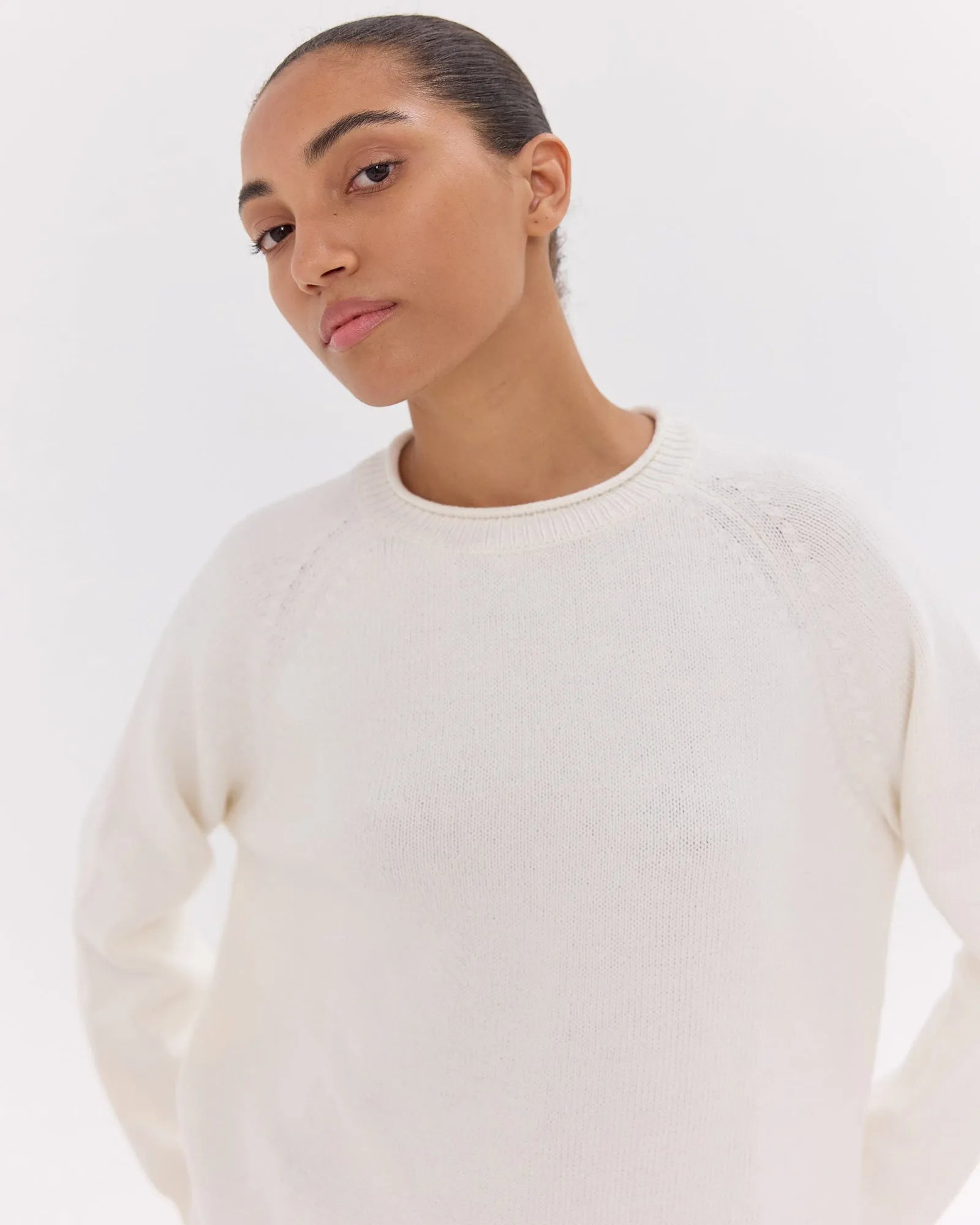 The Raglan Sweater | White by Cloth & Co.