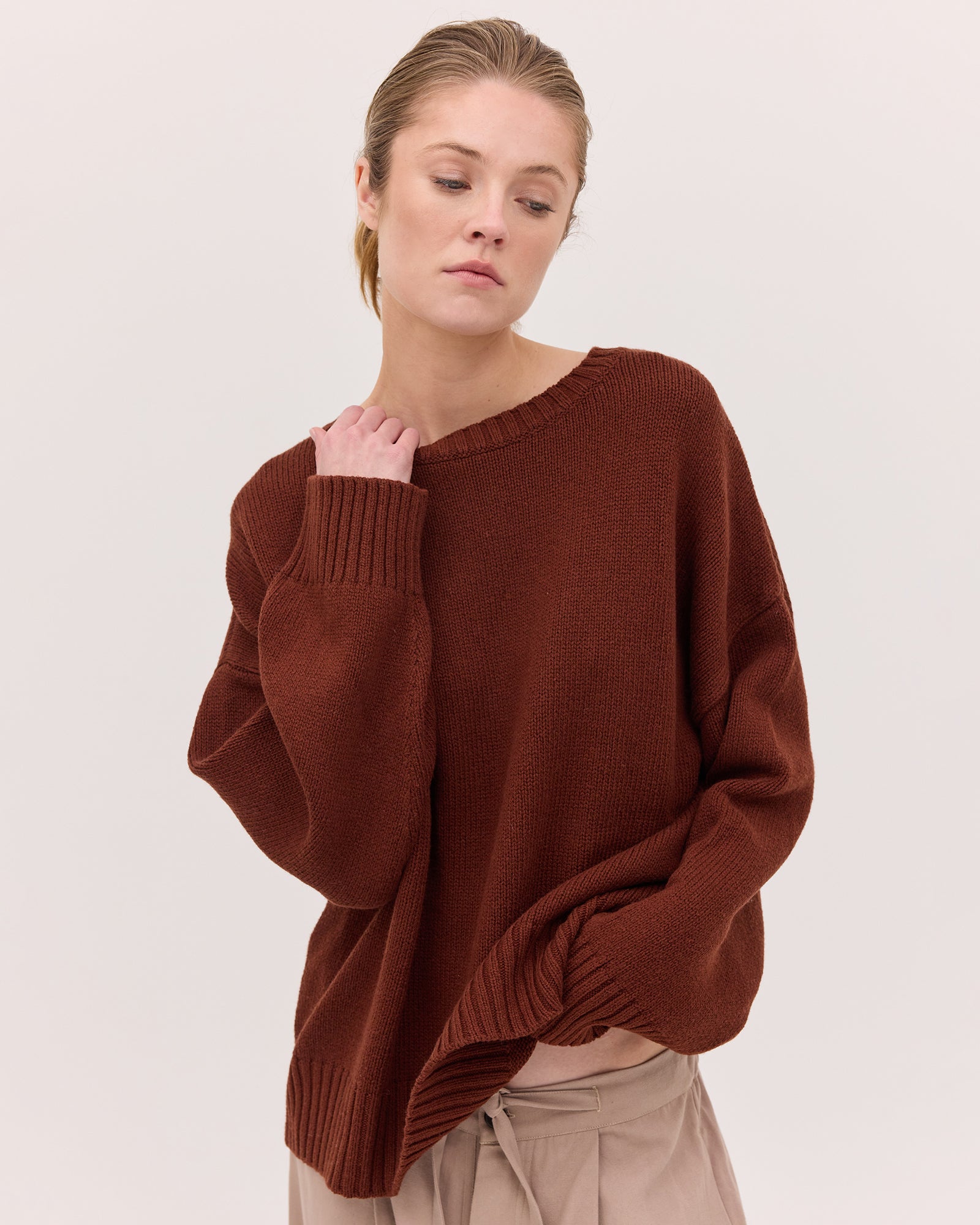 The Billow Sleeve Jumper | Mahogany by Cloth & Co.