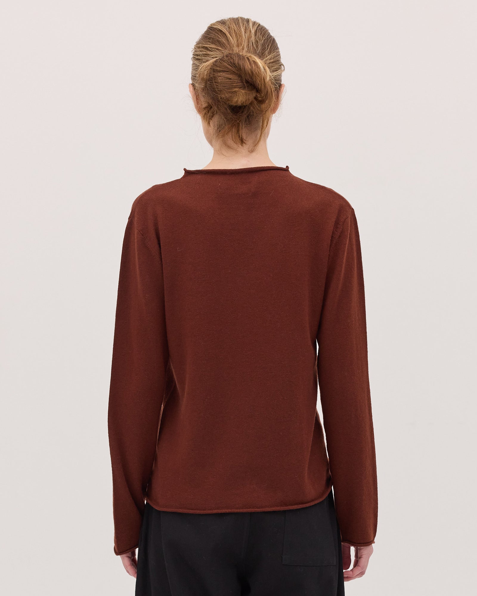 The Funnel Neck Top | Mahogany by Cloth & Co.