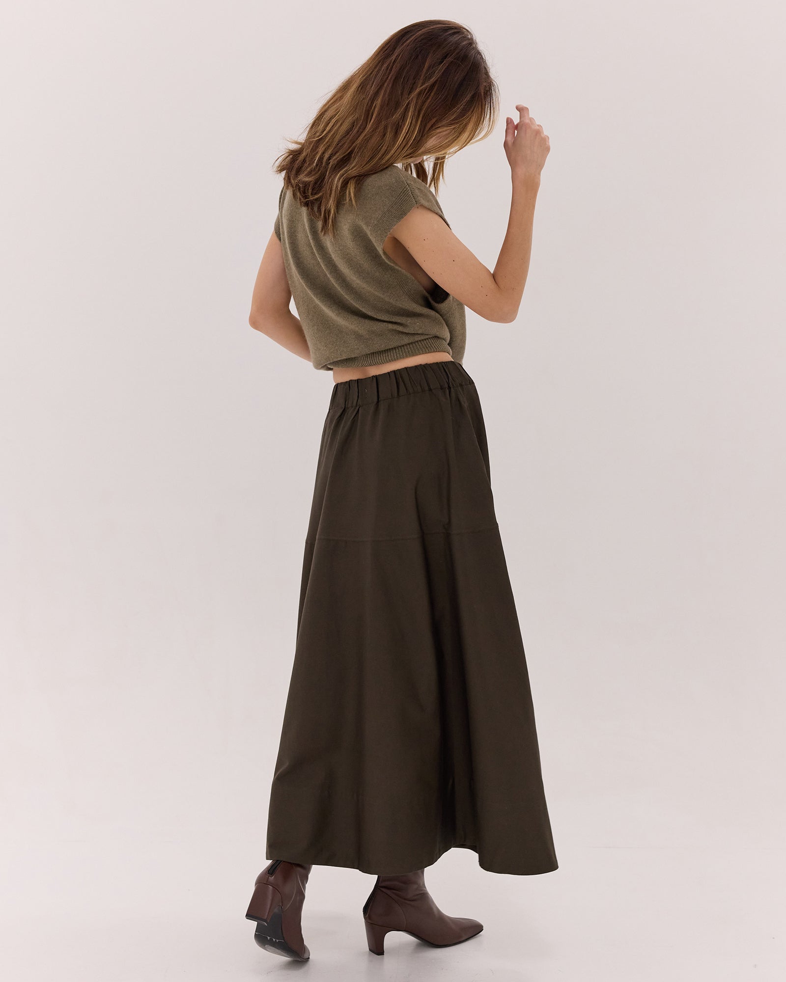 The Maxi Skirt | Dark Olive by Cloth & Co.