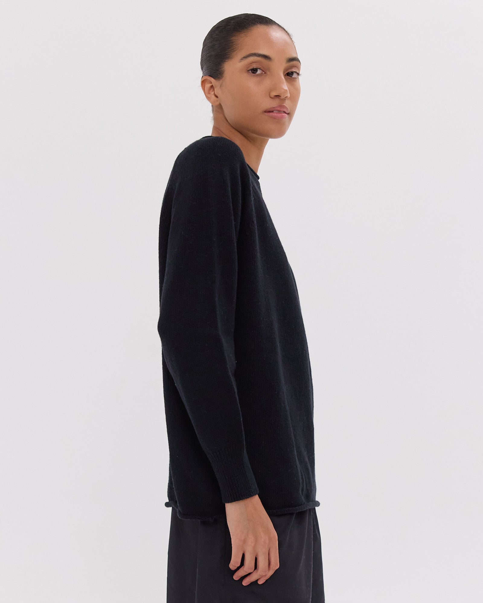 The Raglan Sweater | Black by Cloth & Co.