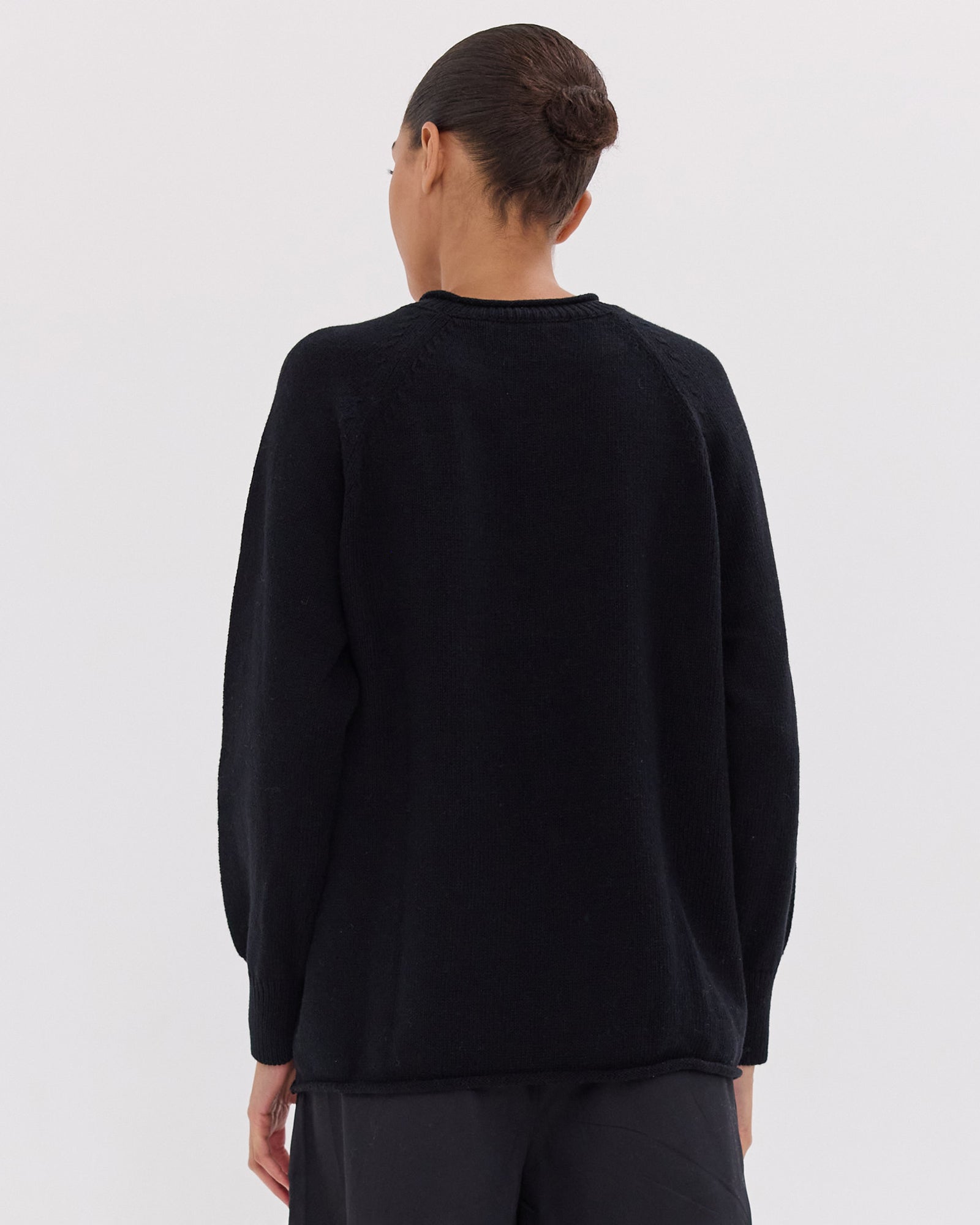 The Raglan Sweater | Black by Cloth & Co.
