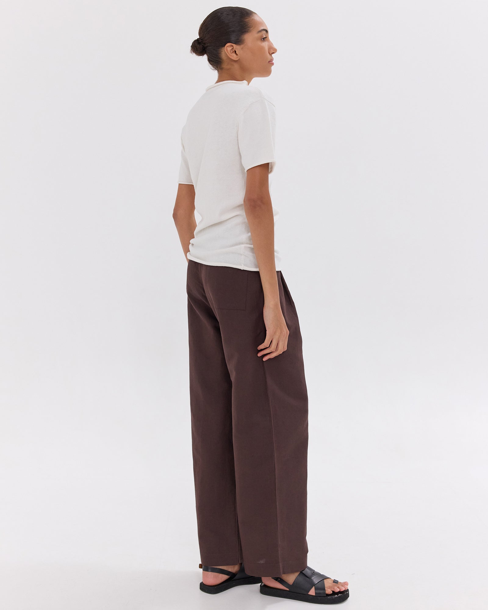 The Relaxed Tailored Pant | Brazil Nut by Cloth & Co.