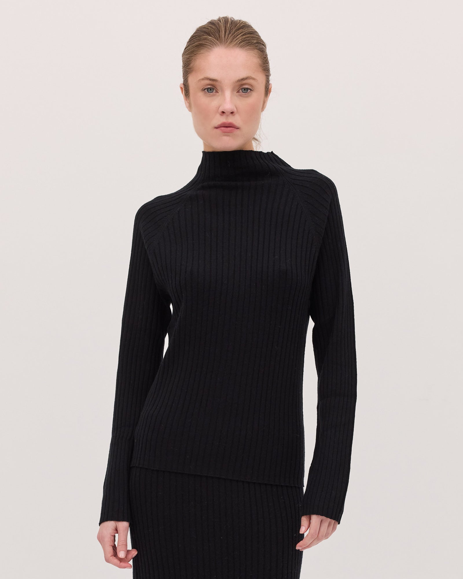 The Rib Knit Long Sleeve | Black by Cloth & Co.