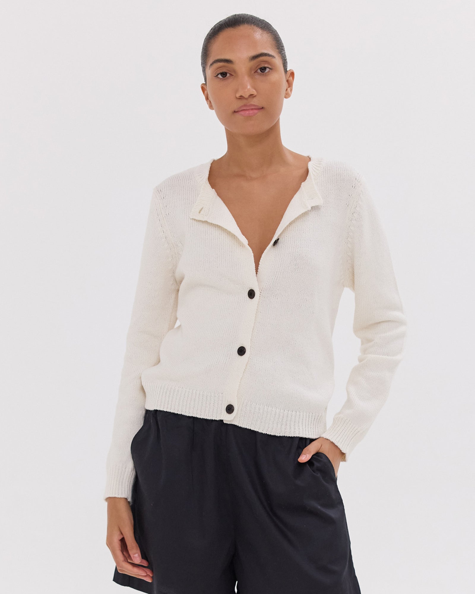 The Vintage Cardigan | White by Cloth & Co.