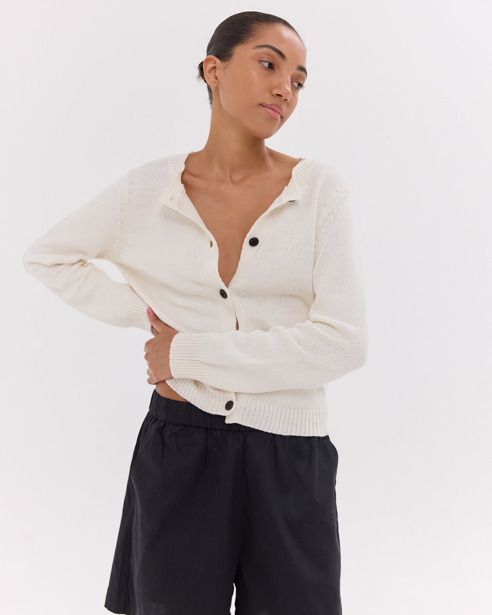 The Vintage Cardigan | White by Cloth & Co.