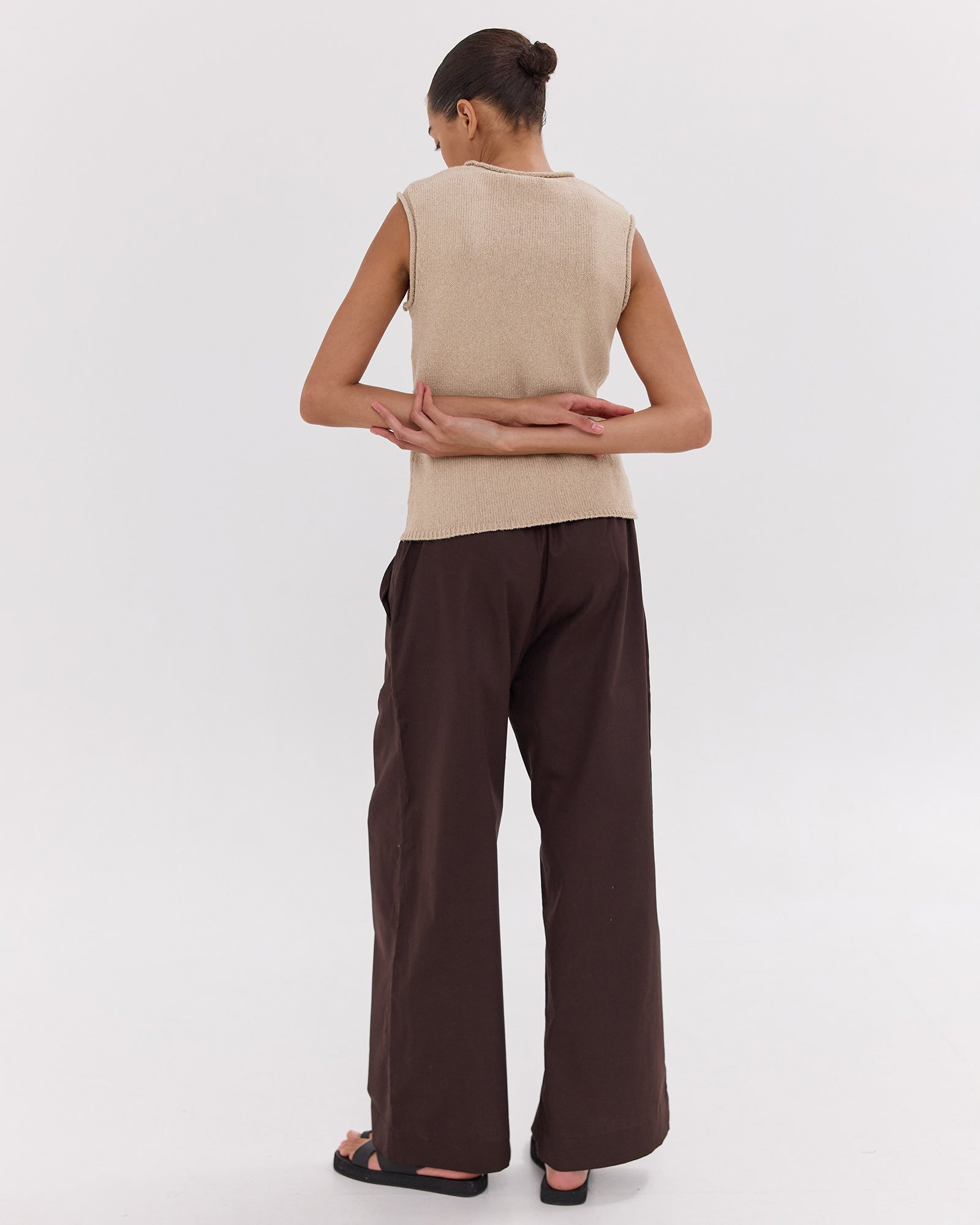 The Wide Leg Pant | Brazil Nut by Cloth & Co.
