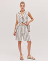 The Tailored Short | Khadi Stripe