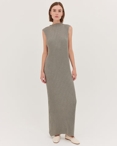 The Rib Funnel Neck Tank Dress | Eucalypt