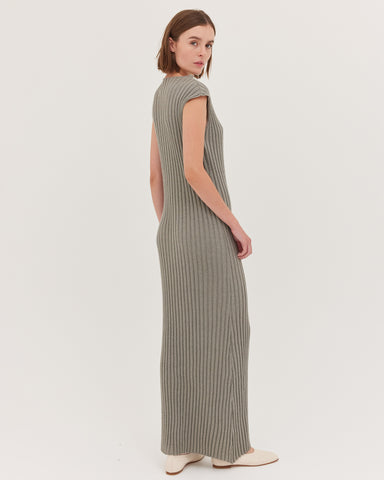 The Rib Funnel Neck Tank Dress | Eucalypt