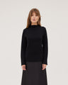 The Funnel Neck Top | Black