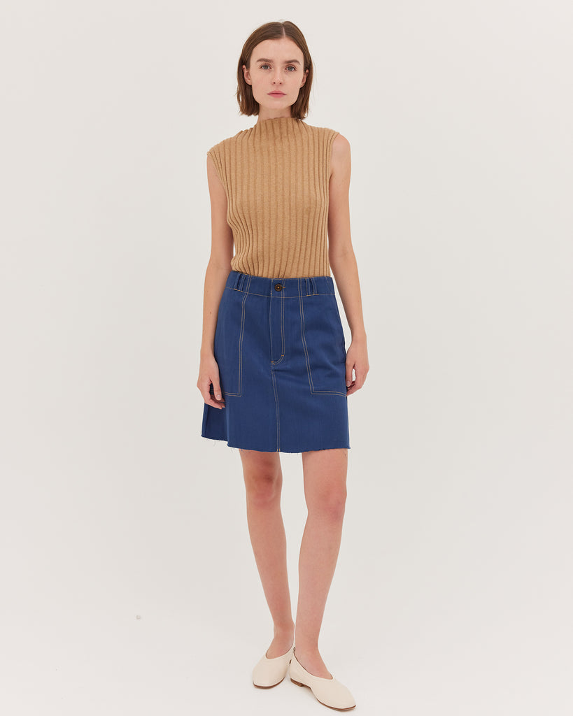 The Short Denim Skirt | Dark Indigo