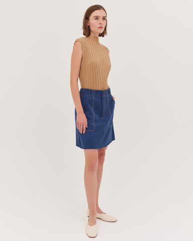 The Short Denim Skirt | Dark Indigo