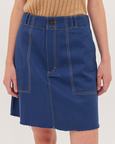 The Short Denim Skirt | Dark Indigo