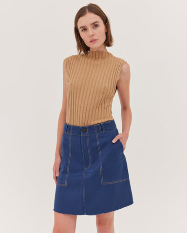 The Short Denim Skirt | Dark Indigo