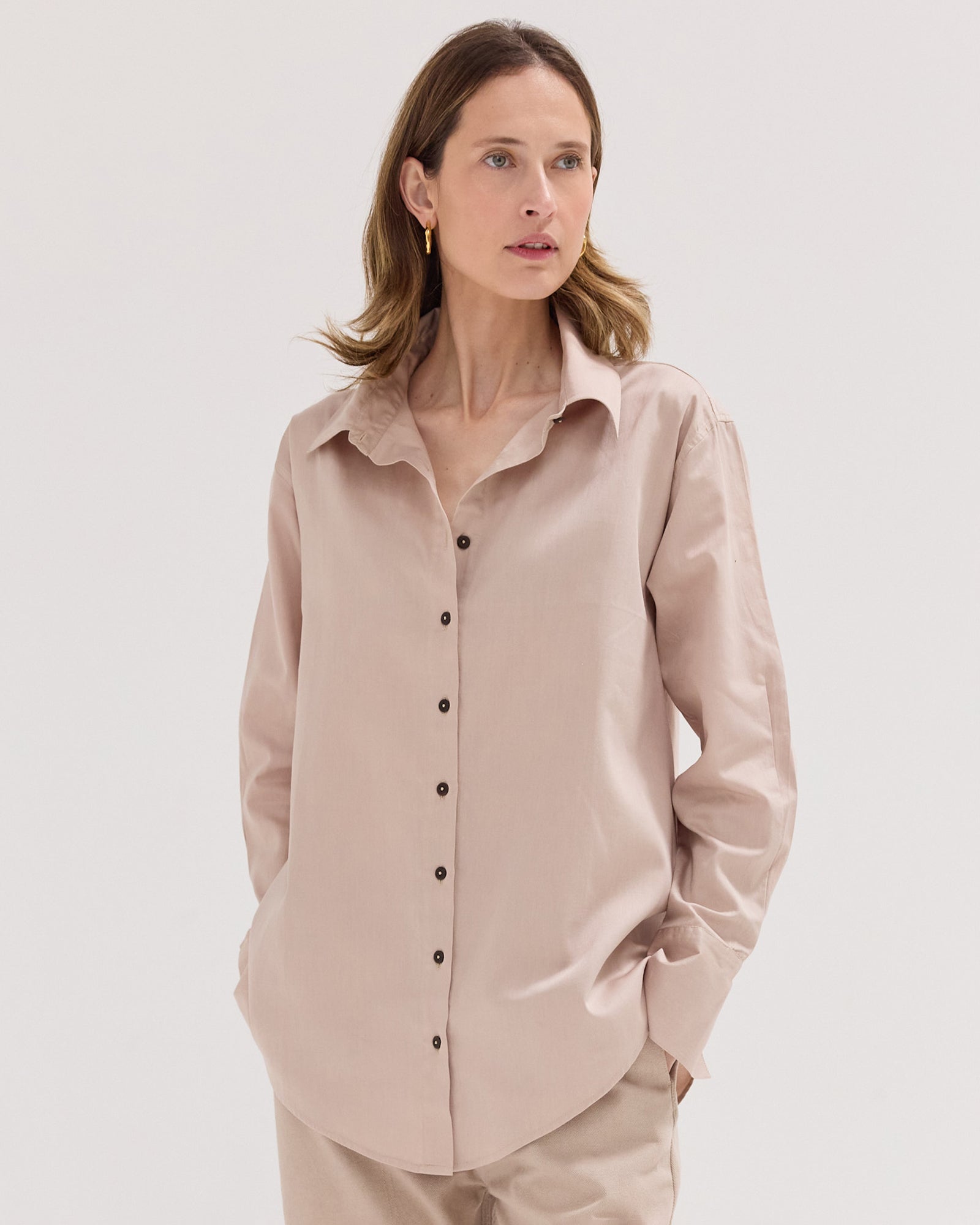 The Split Back Shirt | Limestone