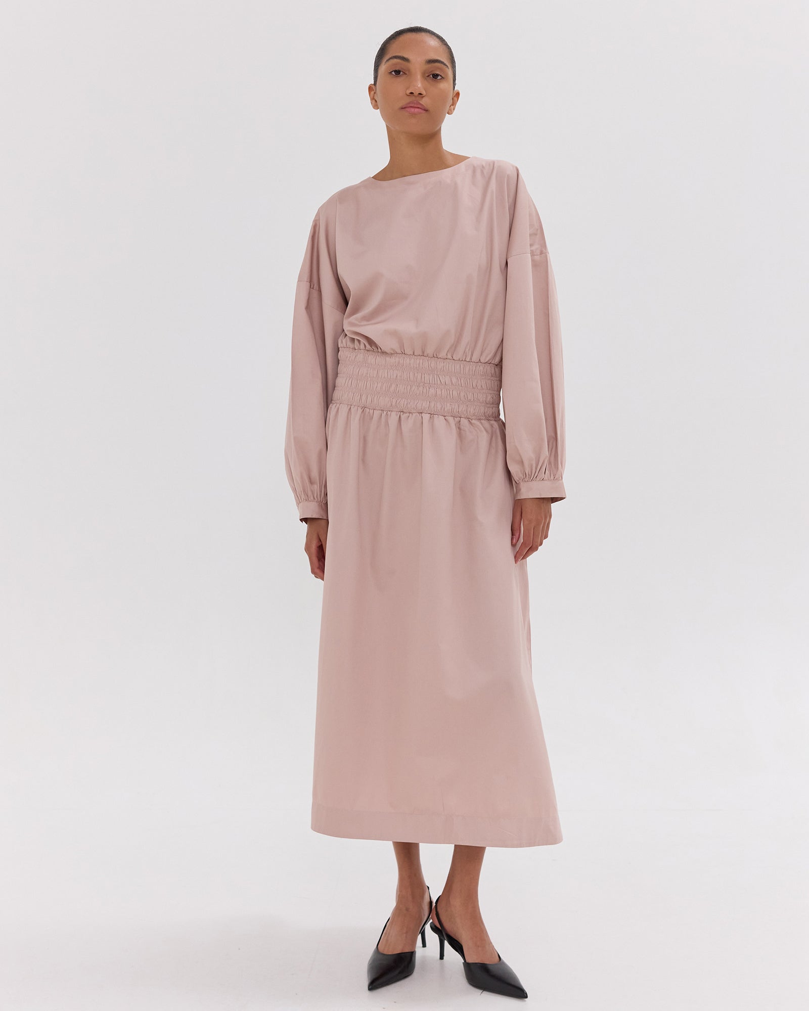 The Shirred Billow Sleeve Dress | Lotus