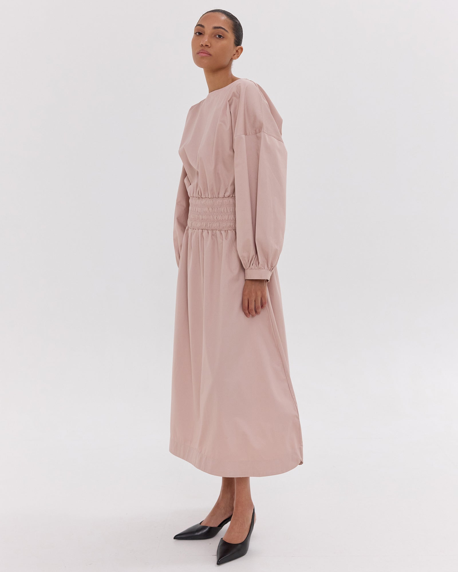 The Shirred Billow Sleeve Dress | Lotus
