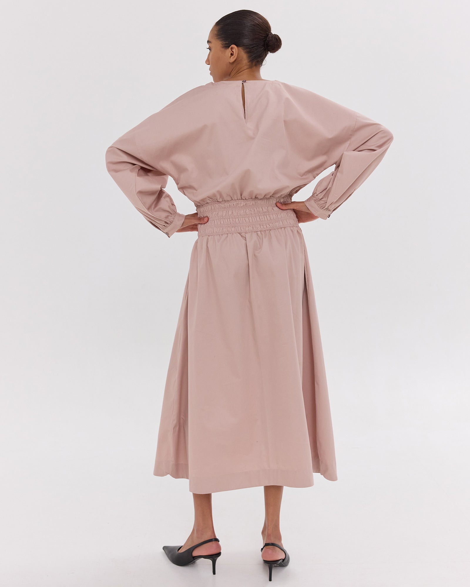 The Shirred Billow Sleeve Dress | Lotus