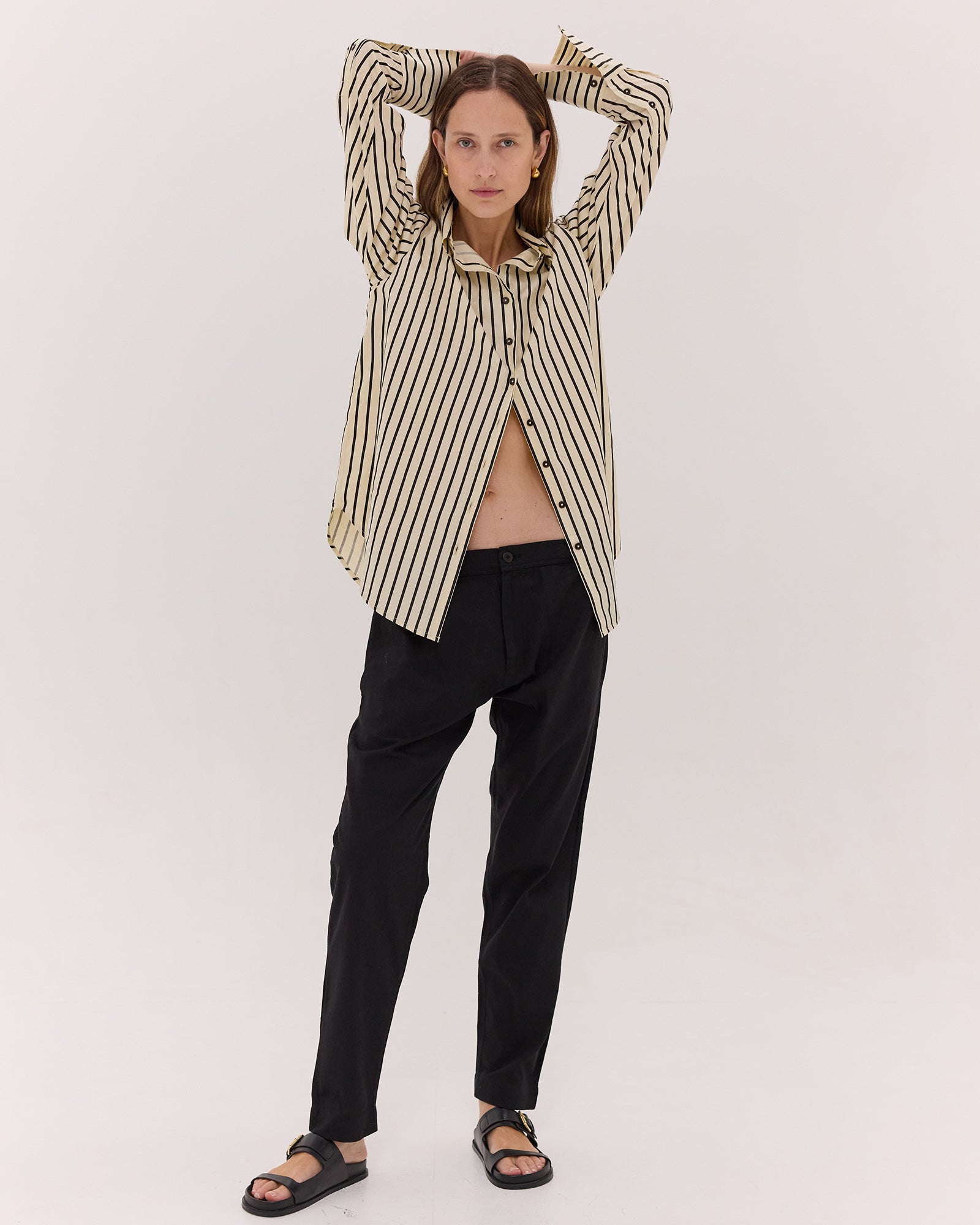 The Cotton Twill Relaxed Pant | Black