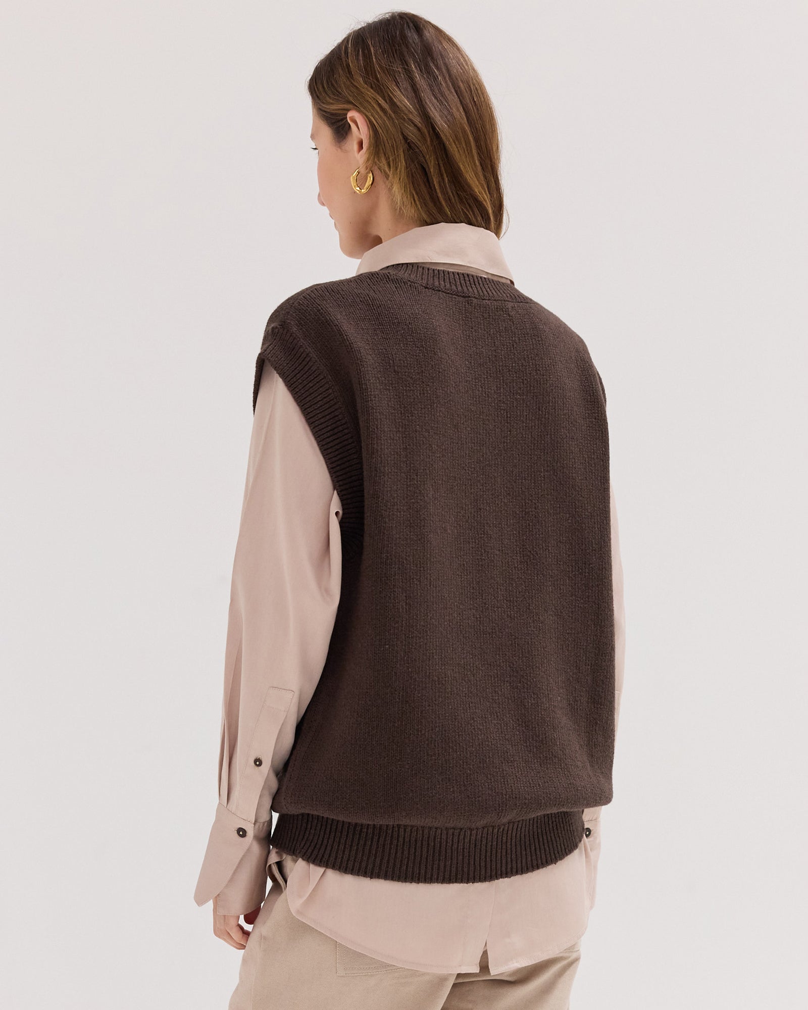 The Crew Neck Vest | Brazil Nut