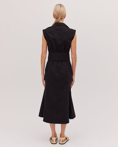 The Tailored Sleeveless Dress | Black