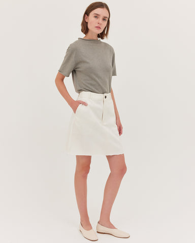 The Short Denim Skirt | Natural