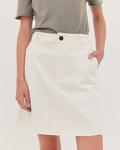 The Short Denim Skirt | Natural