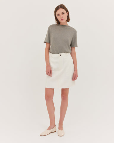 The Short Denim Skirt | Natural