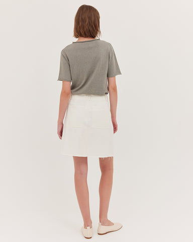 The Short Denim Skirt | Natural