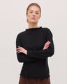 The Funnel Neck Top | Black