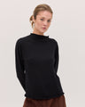 The Funnel Neck Top | Black